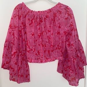 Vici Collection pink off the shoulder top